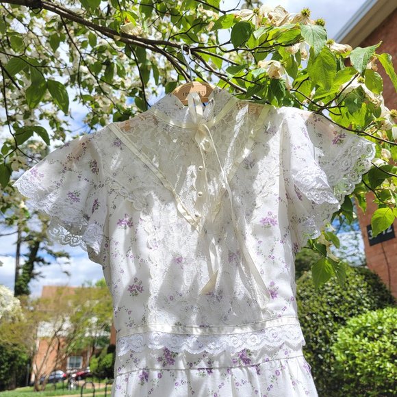 handmade vintage 70s summer dress - Picture 3 of 11